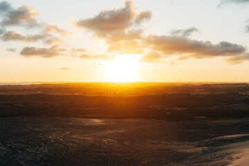 Fototapeta premium sunset over the landscape