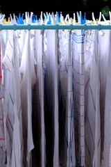 White laundry on stand