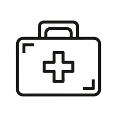 First Aid Kit Icon, Vector Symbol for Emergency Medical Supplies