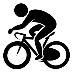 Obraz premium Black and White Rider Vector Art | Minimalist Line Illustration of Football Player.