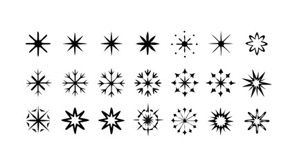 Snowflake vector collection set for winter christmas holiday season designs