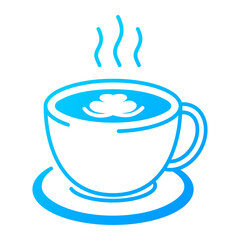 Latte art icon. latte, coffee, milk, foam, hot, drink, espresso, art. Vector Icon Illustration