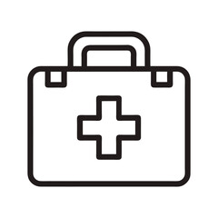 Portable First Aid Kit Icon, Vector Symbol for Emergency Medical Response