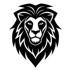 Lion head logo vector illustration.