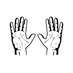 vector hand up illustration hand