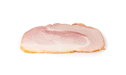 Baked Pork Slices Isolated, Roasted Sliced Loin, Tenderloin Ham Pieces, Boiled Meat Fillet Cuts