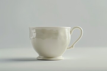 High Resolution of Photo a Porcelain Cup on a Clean White Background