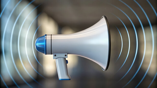 Startup incubation megaphone amplifies sound, ideal for startup incubation events where clear communication is essential for success