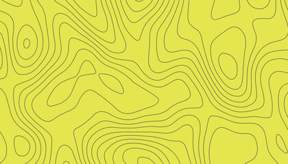 Fototapeta premium Bright Yellow Topographic Background