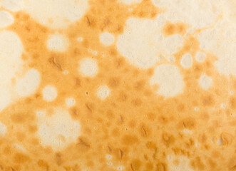 Pancake texture background. Pan cake pattern, abstract crepe top view, batter flapjack