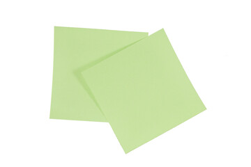 green sticky notes business paper cards isolated on white or transparent png