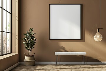 Flawless Visual of Square Modern Canvas Framed on Wall