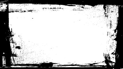 Black border featuring a grunge texture and brush vector image. 