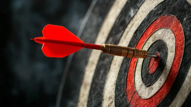 Close-Up Red Dart Piercing Center Target