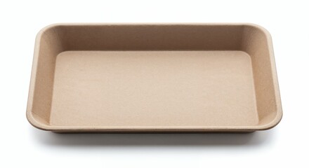 Paper tray liner isolated on white, close-up view, crisp smooth or embossed surface, minimal