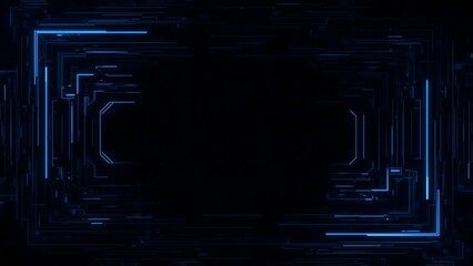 Futuristic Abstract Digital Circuit Lines Glowing Blue Technology Background Design Concept