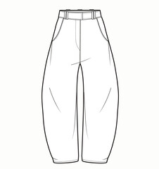 Pants Designs, Illustrator Vector, Streetwear Vector, Trouser Illustration, fashion design, pants drawing, cad design, vector drawing
