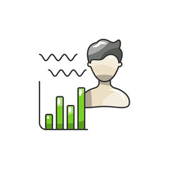 Stress Tone Icon, Vocal Chart Anxiety Detector.