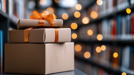 Cardboard box filled with donated books ready for the local library to support community literacy initiatives