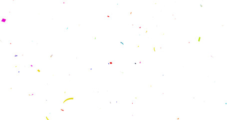 Muticolor Confetti Transparent Background. Confeti Failling White Background. 3d Rendering...