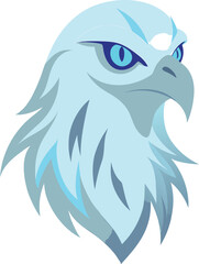 Fototapeta premium Ice Blue Hawk Vector