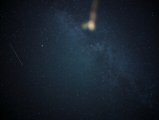 Space milky way at night and many stars