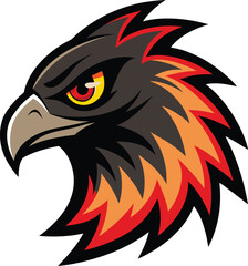 Obraz premium Hawk with Orange Gradient Feathers