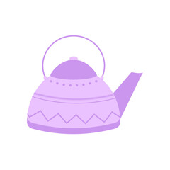 Cute Teapot Elements – Hand-Drawn Flat Design
