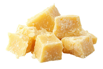Aged Parmesan Cheese Blocks Stacked High Delicious Dairy Gourmet Food Italian Cooking Fresh on transparent background