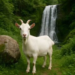 Fototapeta premium goat on the meadow