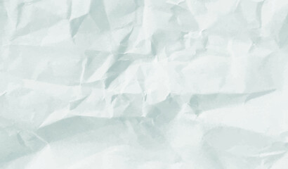 Wrinkled crumpled white or light blue paper texture background with creases and folds, vintage grunge surface