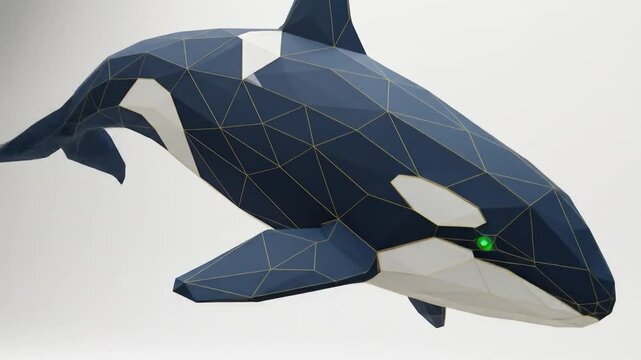 Orca low poly illustration image graphic design graphic element background orca digital illustration digital art marine wildlife animal sea ocean