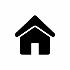Simple Black House Icon Home, House, Residence, Building, Shelter