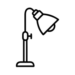 Floor lamp in minimal line art style for modern interior design  