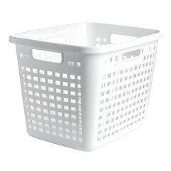 White Plastic Storage Basket for Organizing and Household Use