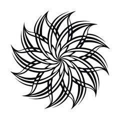 Fototapeta premium Abstract Black Curved Lines Design Suitable For Background Decoration And Minimalist Art