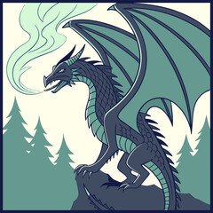 Set of three dragons