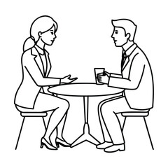 Continuous Line Art Drawing Of Business Man For Office Worker Professional And Career Illustration