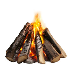 bonfire isolated on white background
