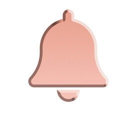 illustration of a rose gold bell icon