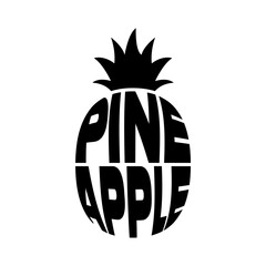 Creative Pineapple Logo Design with Unique Textual Art Elements