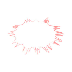 Rough Handdrawn Pink Burst Shape Graphic Element Decorative Design