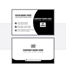  Double-sided creative business card template. landscape orientation. graphic design.
