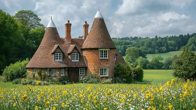 oast house exterior in kent video