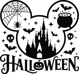 Halloween Scene Svg, Haunted House Svg