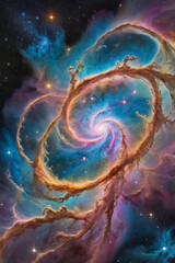 celestial nebula drifter glides gracefully through a starry cosmos