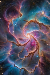 celestial nebula drifter glides gracefully through a starry cosmos