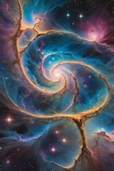 celestial nebula drifter glides gracefully through a starry cosmos