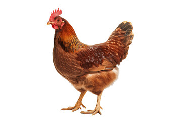 Brown Chicken Isolated on Transparent Background PNG