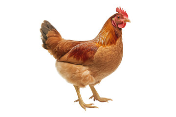 Brown Chicken Isolated on Transparent Background PNG